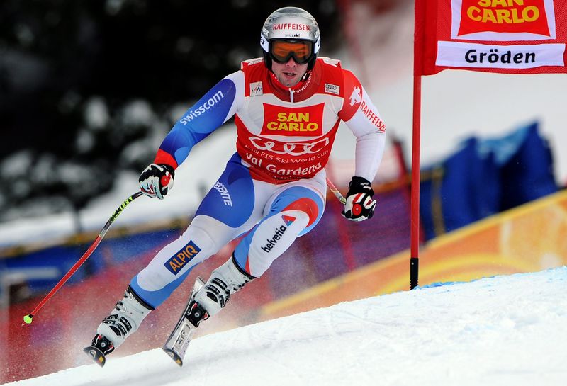 Beat Feuz en pleine action.