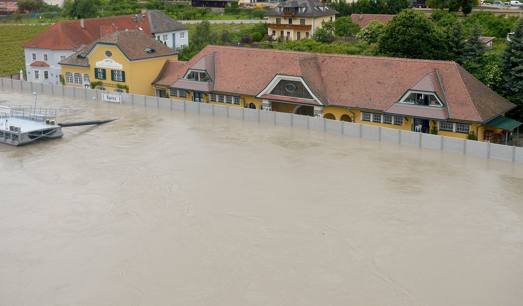 Le Danube est en crue importante depuis les intempéries de ce week-end.
