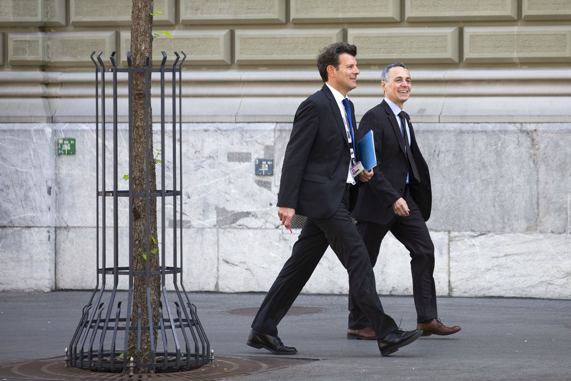 Ignazio Cassis (à droite) va se séparer de son négociateur en chef avec l’UE, Roberto Balzaretti.