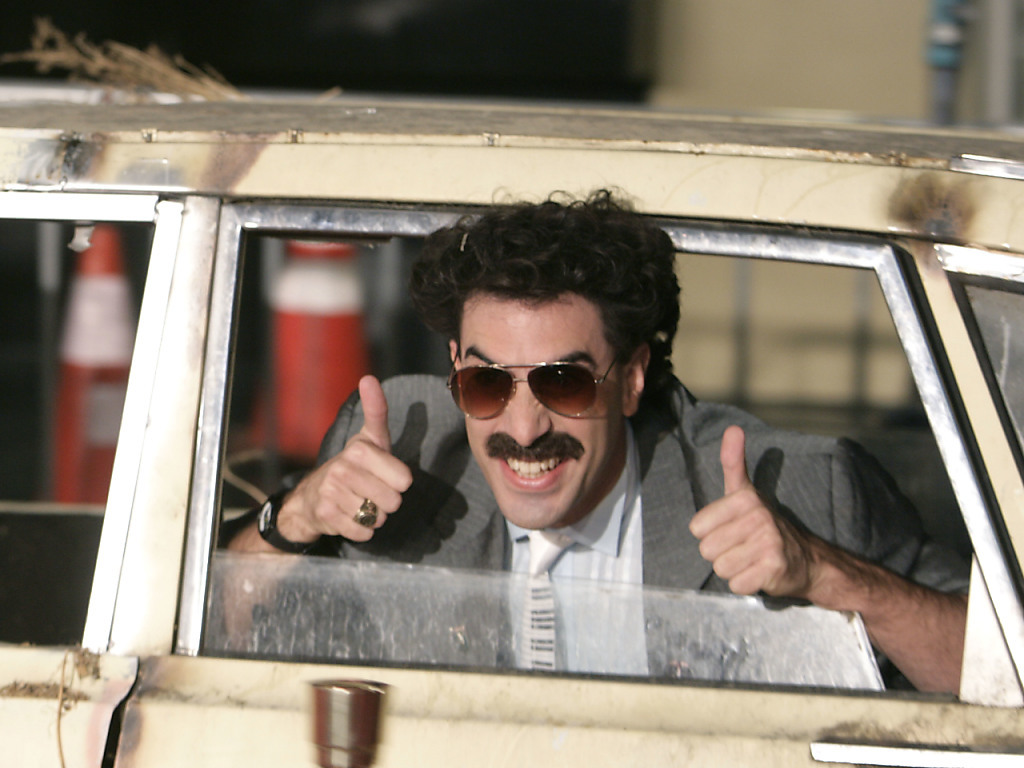 Dans "Borat", Sacha Baron Cohen se faisait passer pour un journaliste kazakh nigaud et arriéré mais grand admirateur des Etats-Unis. (Archives)