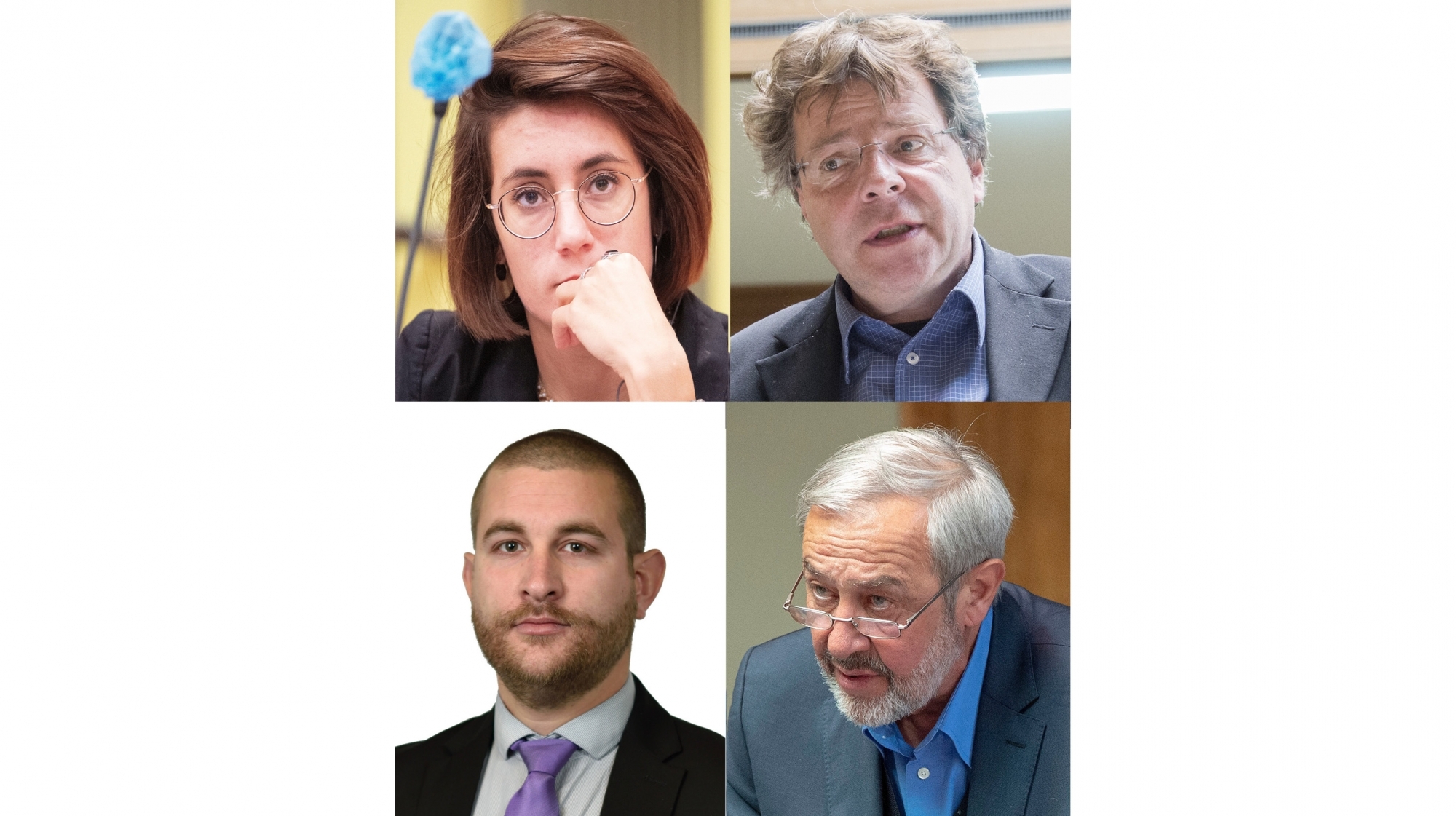 Kamy May (PDC), German Eyer (gauche haut-valaisanne), Vincent Boand (UDC) et François Genoud (PLR).