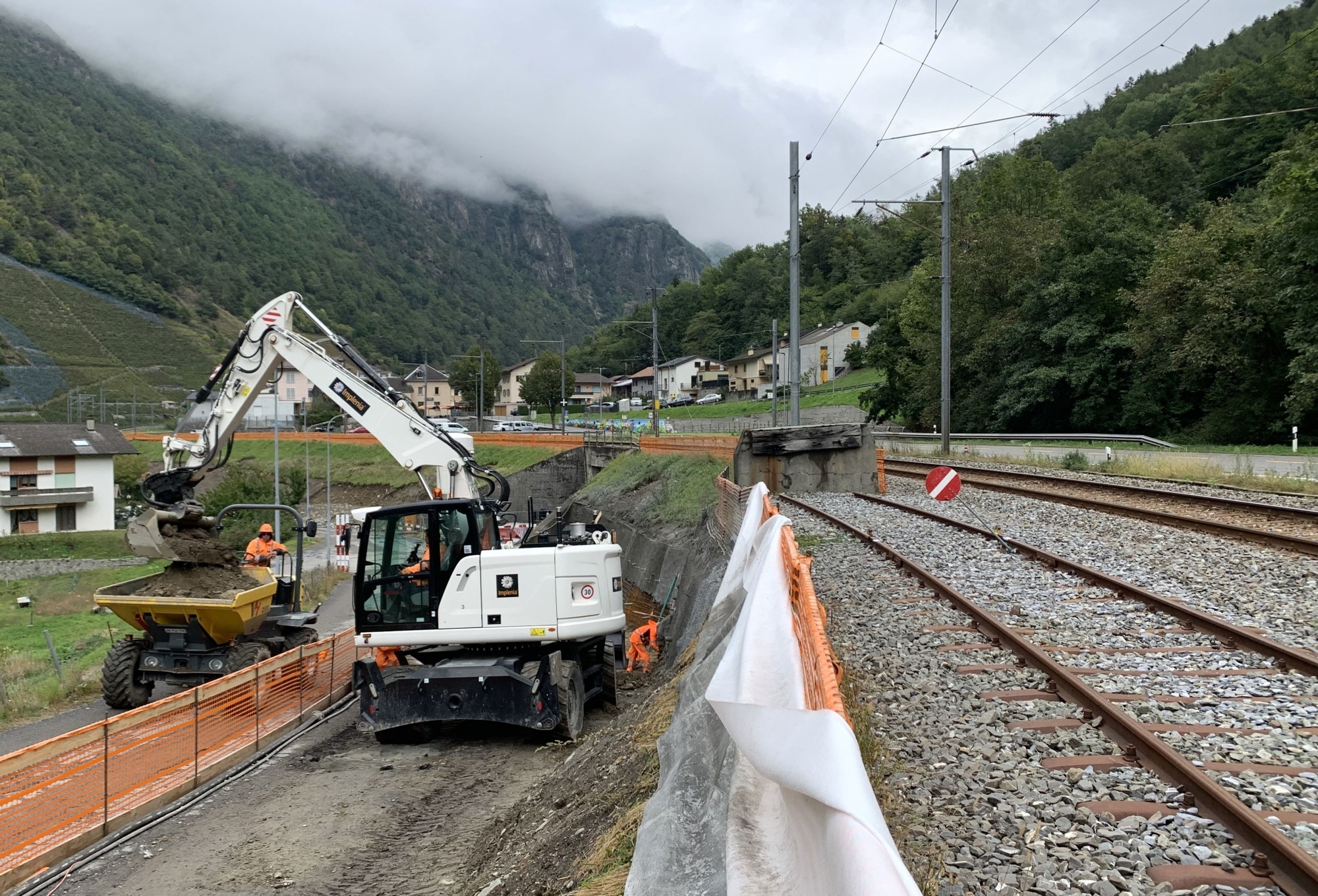 La dernière étape de la rénovation complète de la ligne du Saint-Bernard Express vient de débuter en amont de la gare de Bovernier.
