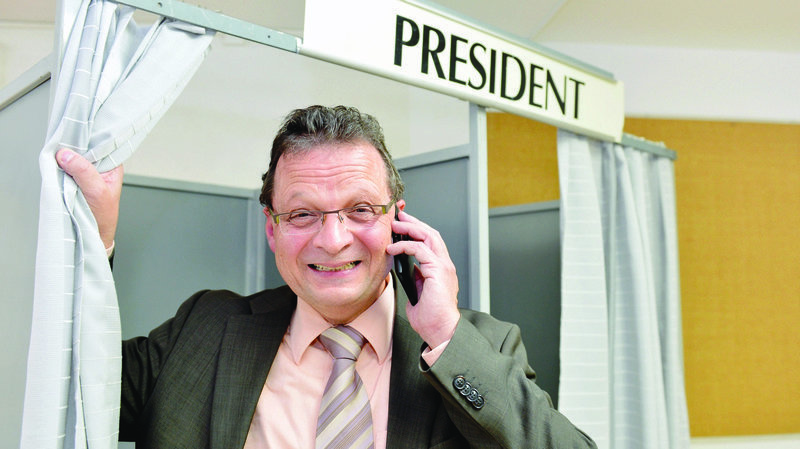 Pierre Zoppelletto, président du Parti Indépendant de Port-Valais, a fait deux sièges tout seul pour la deuxième fois.