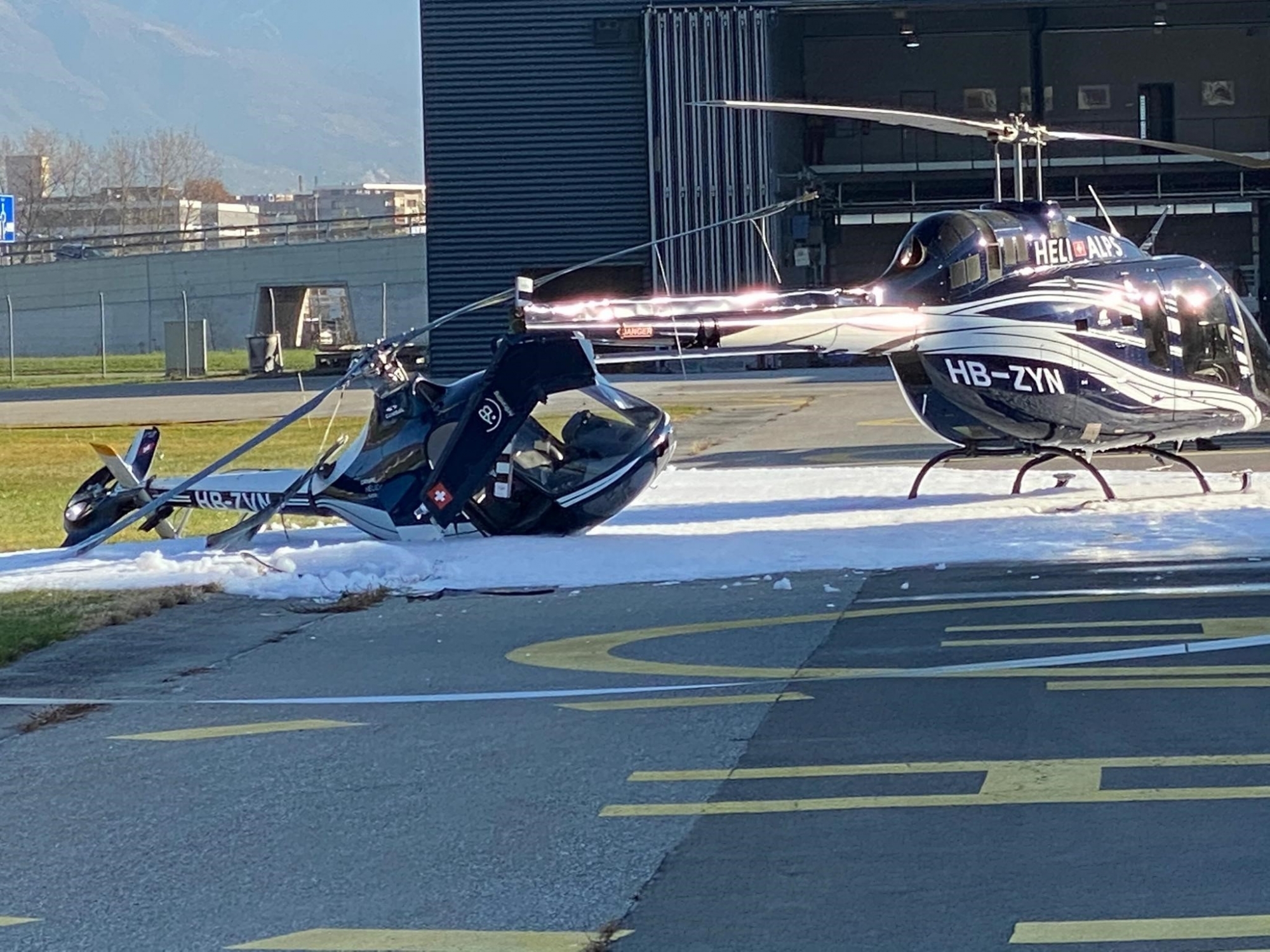 L'accident d'hélicoptère a fait deux blessés légers à Sion.