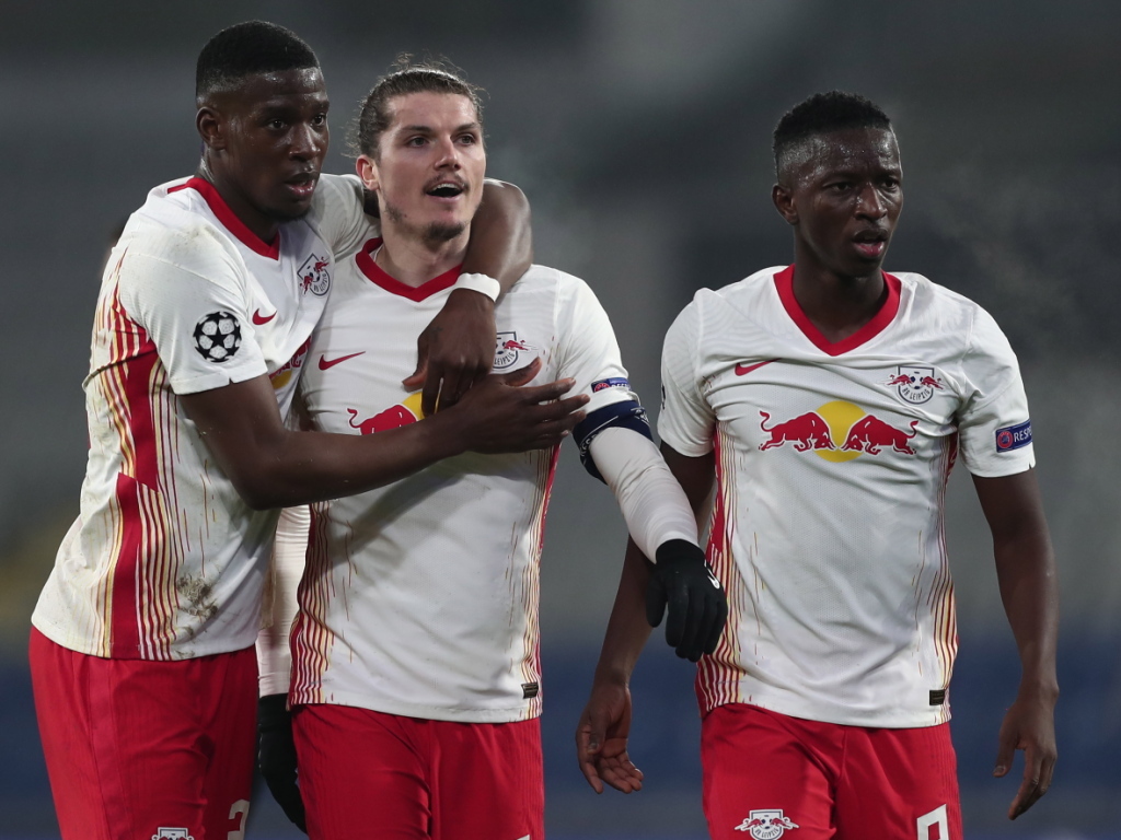 Les joueurs de Leipzig ont vécu un match bien animé.