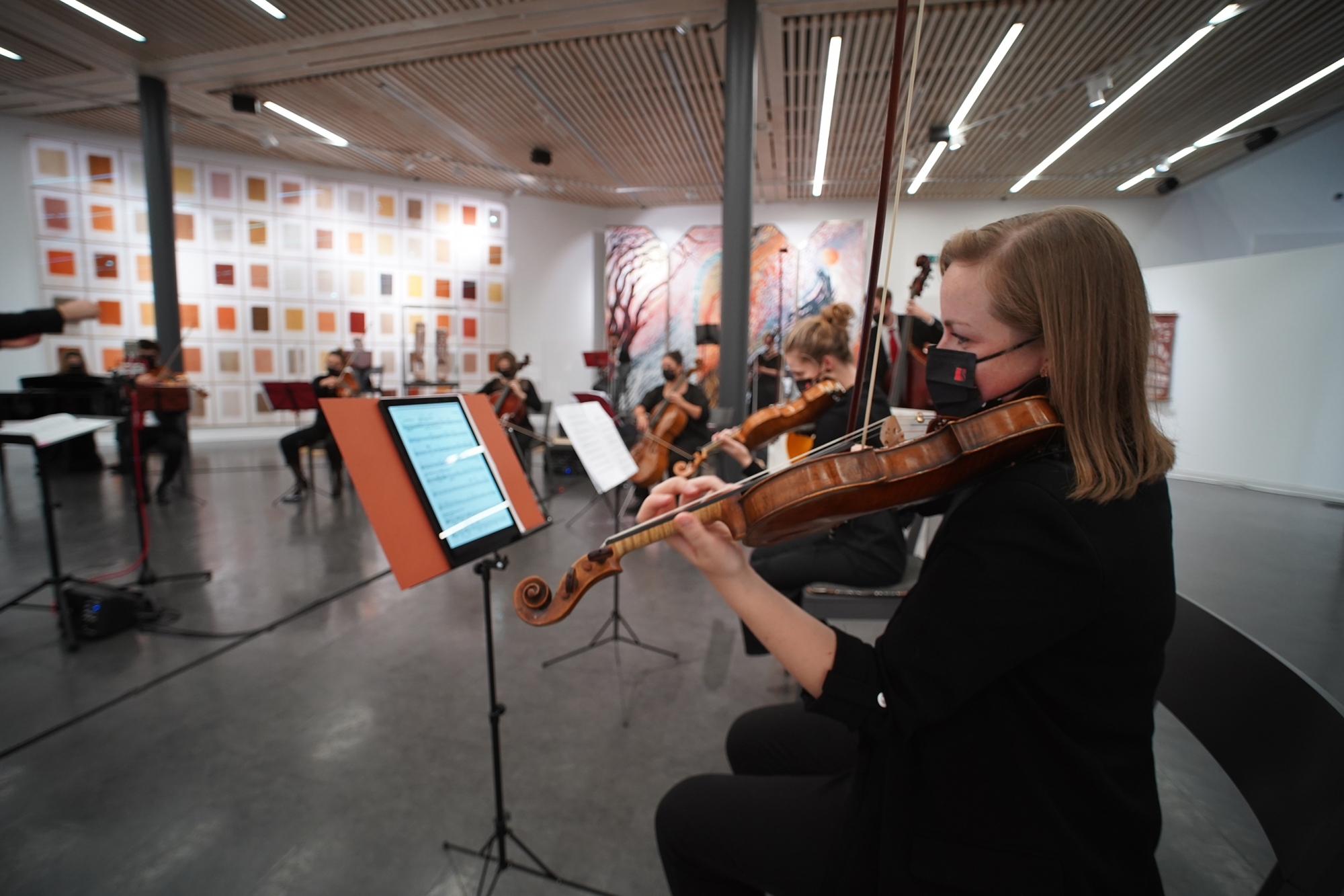 Les musiciens lors de l’enregistrement.