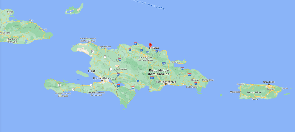 La station de Sosua se trouve sur la côte nord de l'île.
