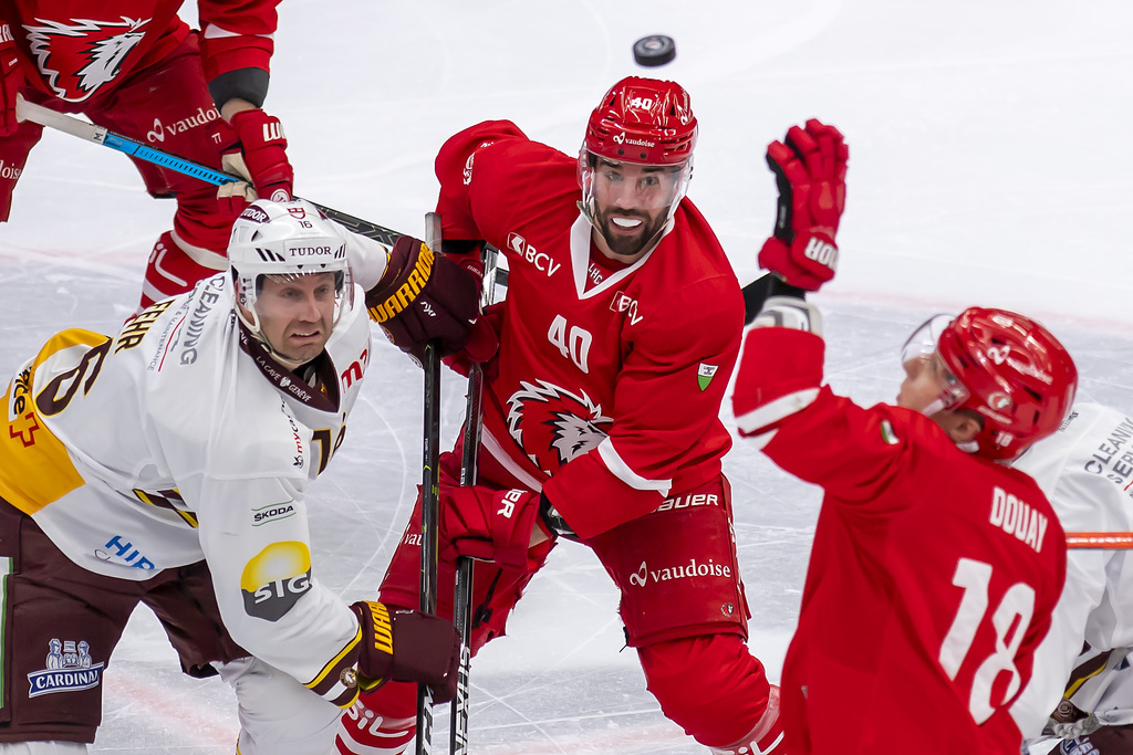 Genève-Servette a remporté après prolongation le derby du Léman sur la glace de Lausanne.