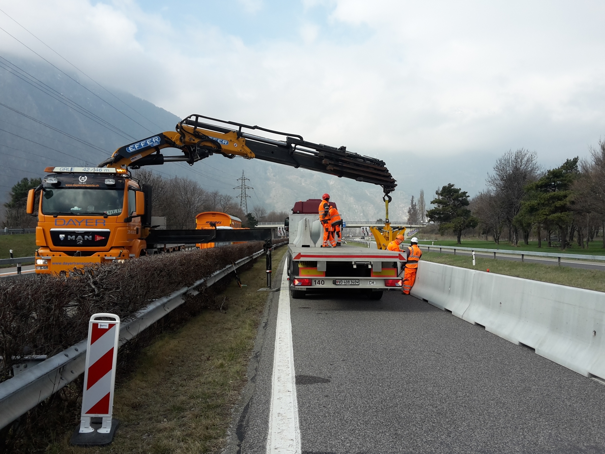 Dès le 1er mars, les travaux de rénovation de l'A9 vont aller bon train entre le Pont de la Dranse et Martigny.