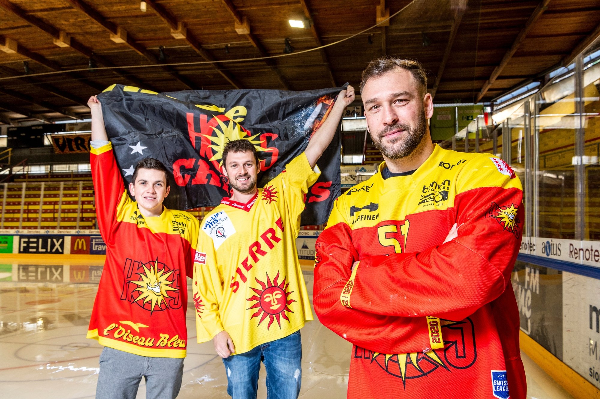 Loïc Neuwerth et Valentin Zufferey ont hâte de retrouver Graben afin de soutenir le HC Sierre et Goran Bezina.