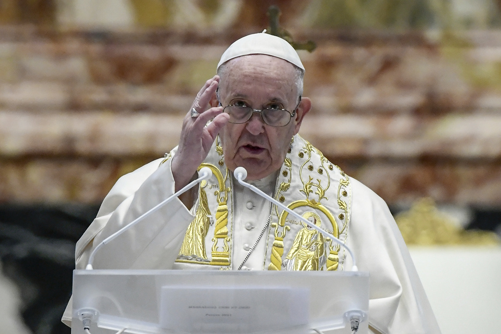 Le pape a délivré son message de Pâques dimanche au Vatican.