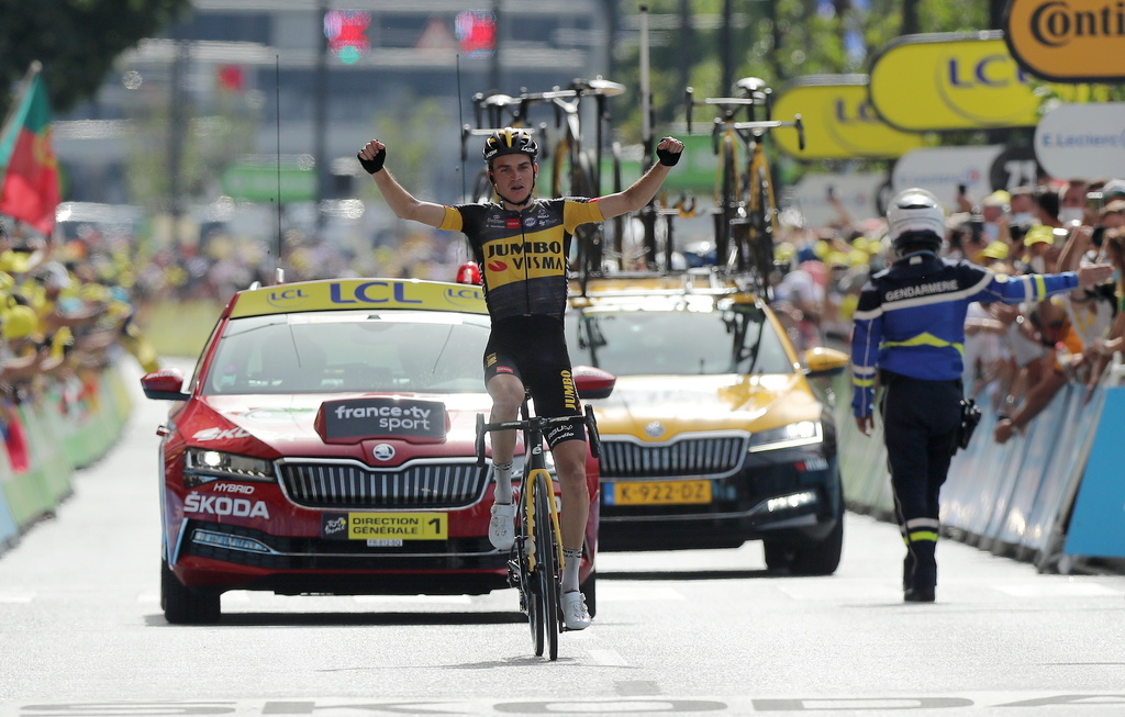 L’Américain Sepp Kuss a précédé l'Espagnol Alejandro Valverde.