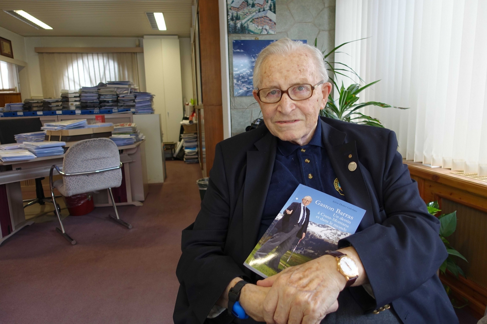 Gaston Barras photographié en décembre 2019 lors de la sortie de sa biographie.