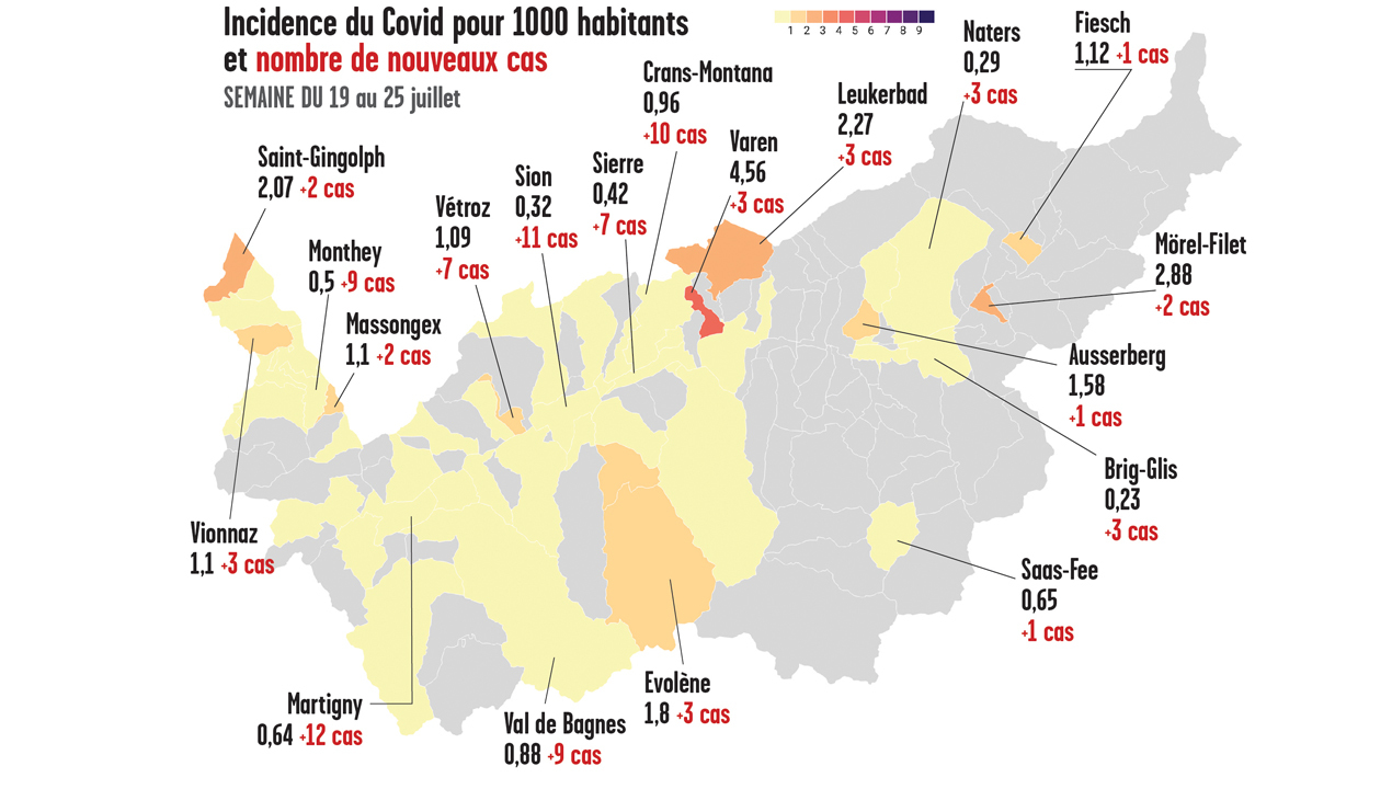 Carte de l'épidémie