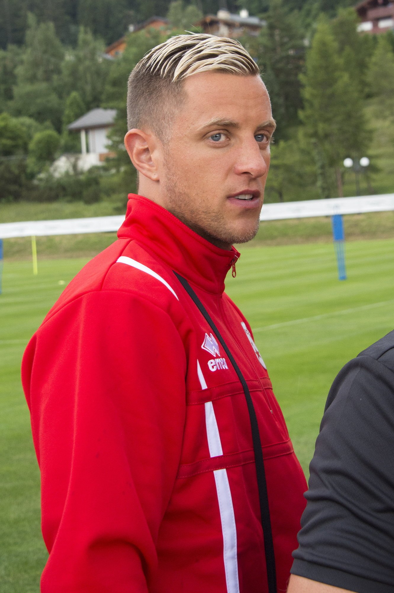 Reto Ziegler sous les couleurs du FC Sion lors du camp de préparation estivale à Crans-Montana en 2017.