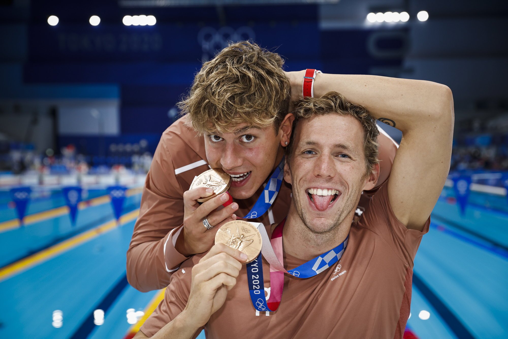 Noè Ponti et Jérémy Desplanches n'ont récolté que les deuxième et troisième médailles olympiques pour la Suisse en natation.