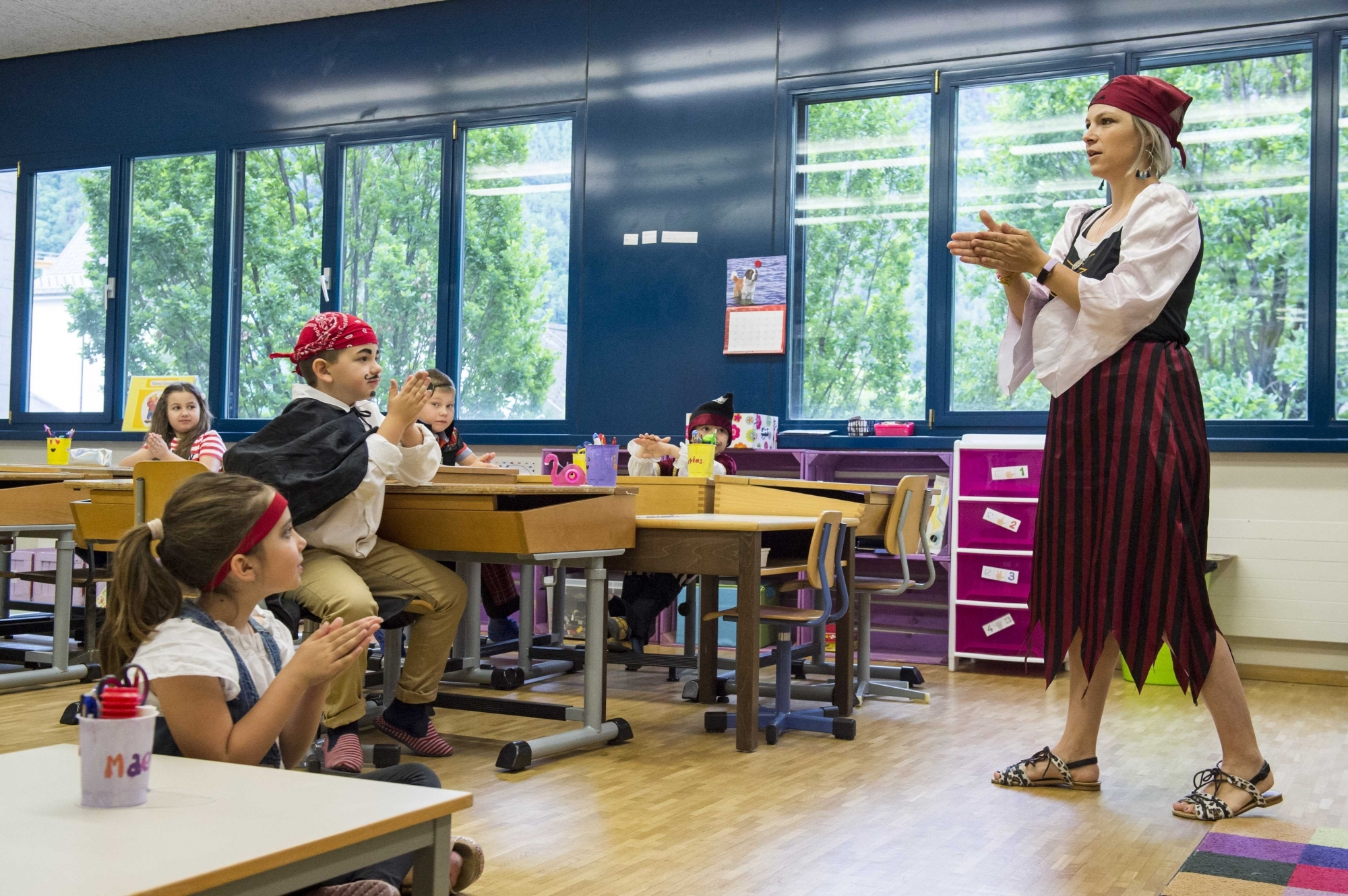 La rentrée scolaire se fera sans masque pour les plus jeunes élèves valaisans. Comme ici dans une classe de 4H de l'école primaire de Martigny, en 2020.