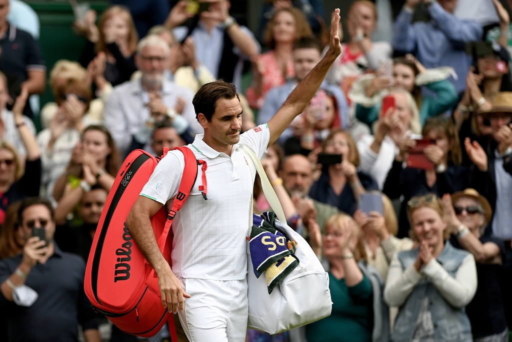Roger Federer après sa défaite face à Hubert Hurkacz à Wimbledon.