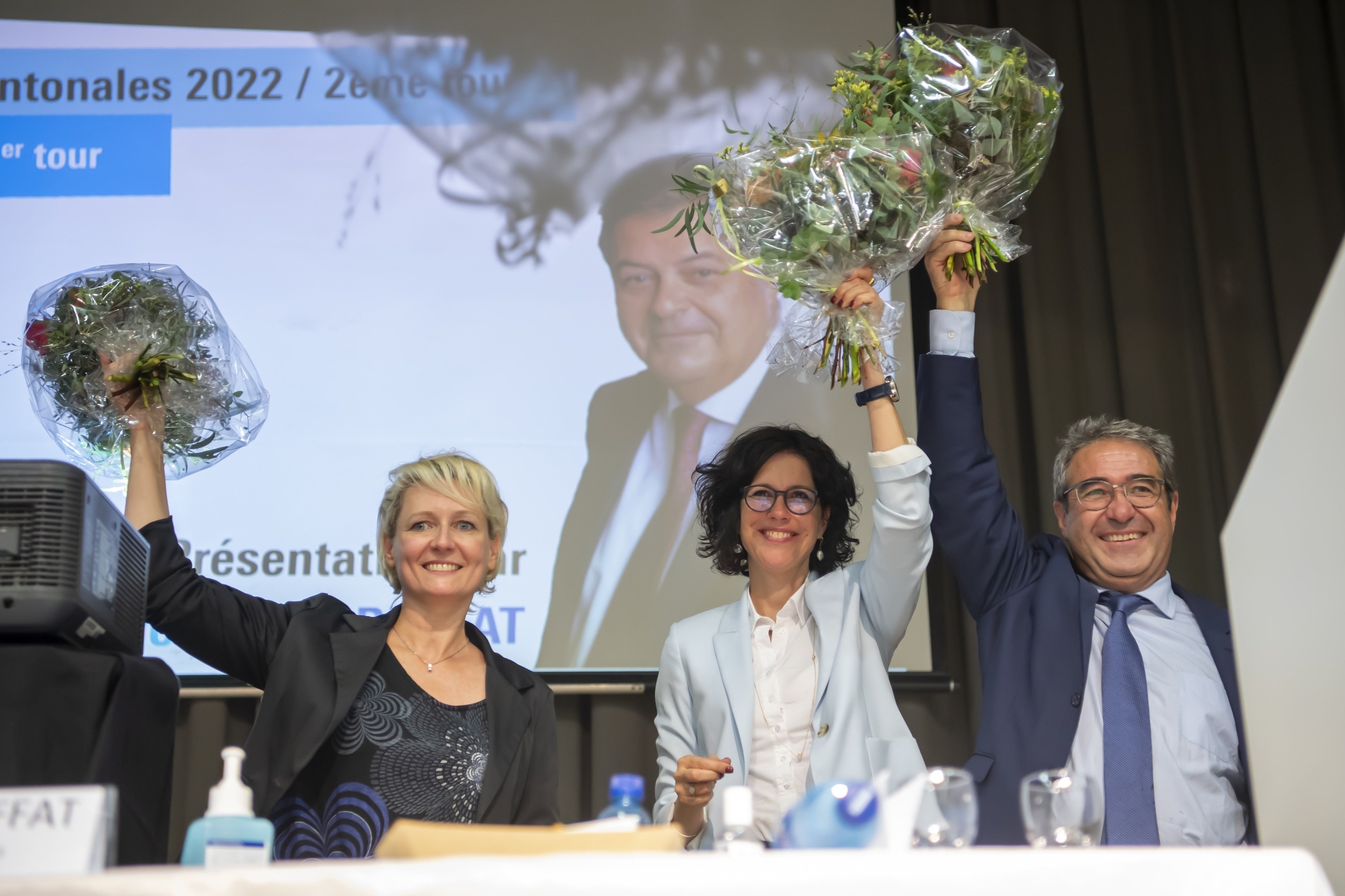  Isabelle Moret, Christelle Luisier et Frédéric Borloz ont été choisis pour représenter le PLR aux élections cantonales vaudoises.