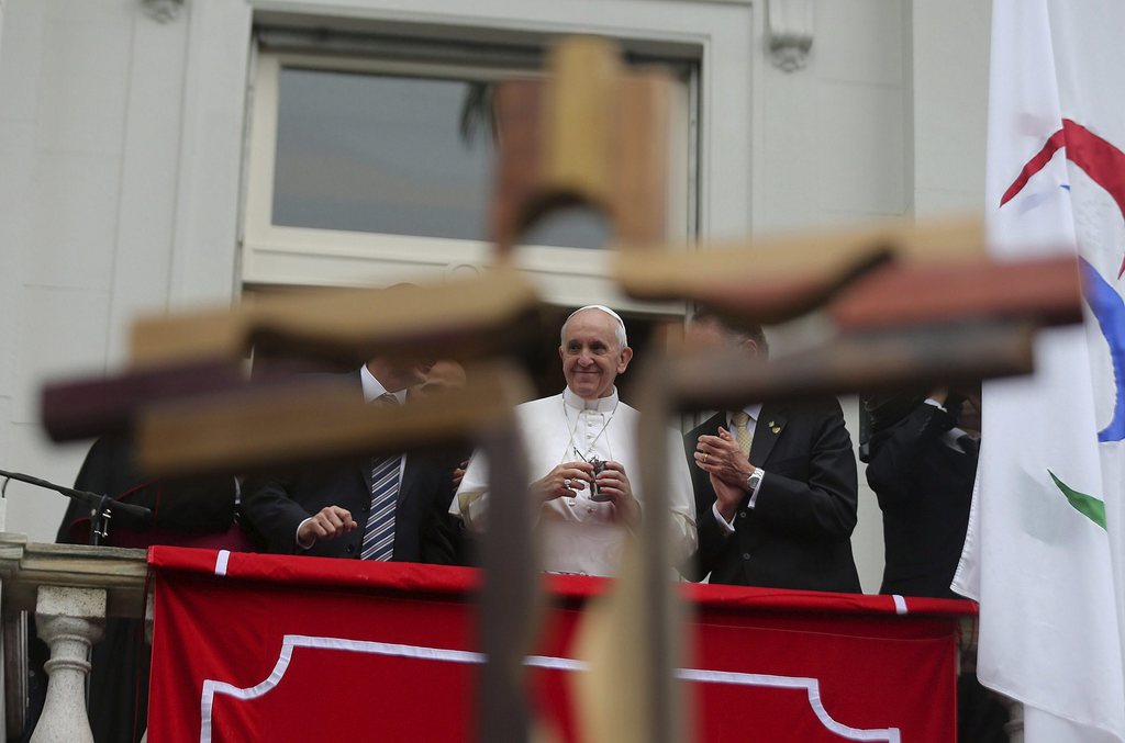 Le pape François a béni le drapeau des Jeux Olympiques.