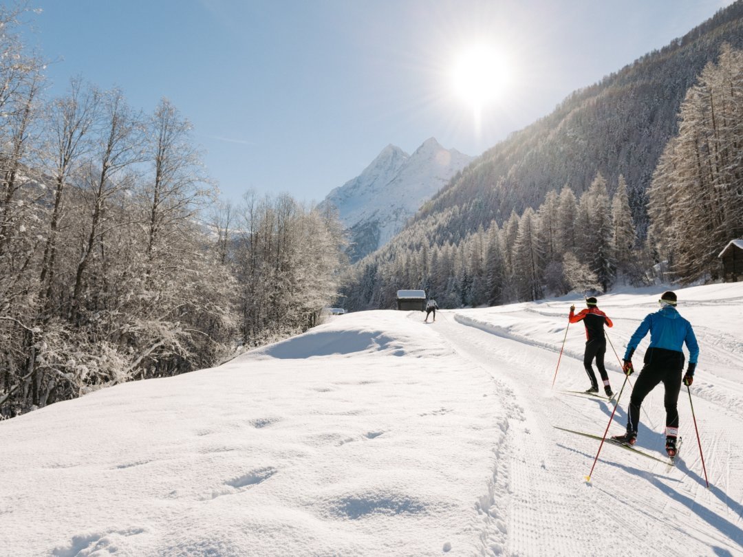 Les pistes de ski du domaine d’Evolène longent le plus souvent la Borgne. 