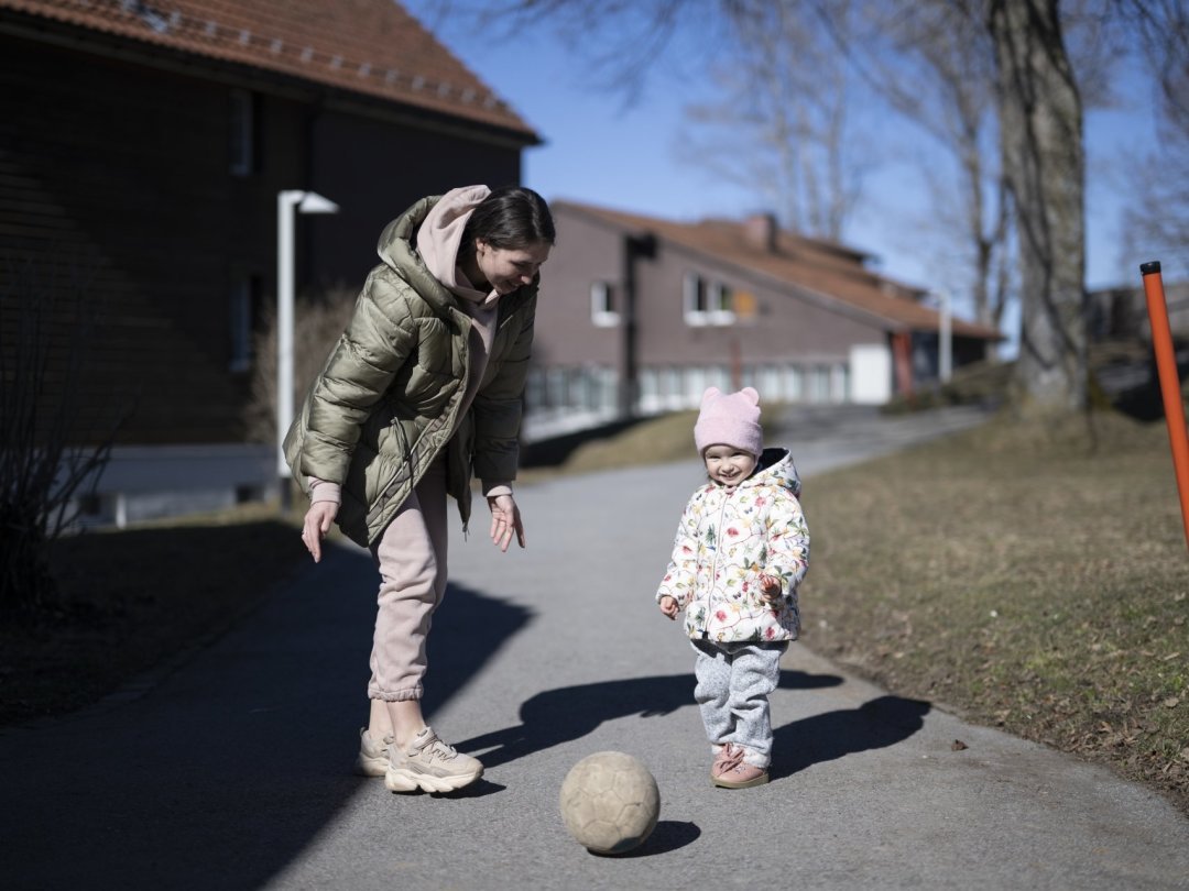 58 réfugiés ukrainiens logent au village Pestalozzi à Trogen, en Appenzell Rhodes-Extérieures.