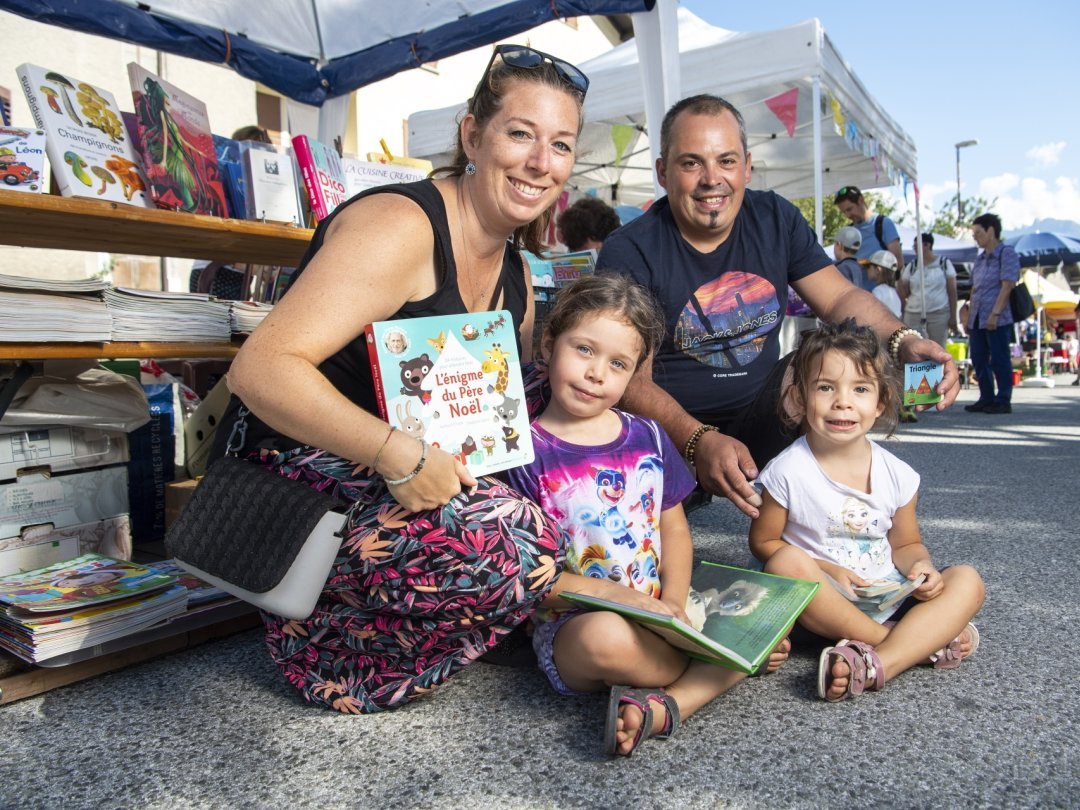 La famille Kuchler d’Ardon est repartie avec des livres pour enfants.