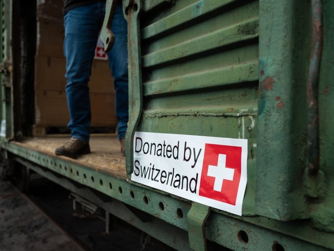 Depuis le début de la guerre, la Suisse a acheminé plus de 680 tonnes de matériel de secours et acheté plus de 4750 tonnes d'aide alimentaire sur place (illustration).