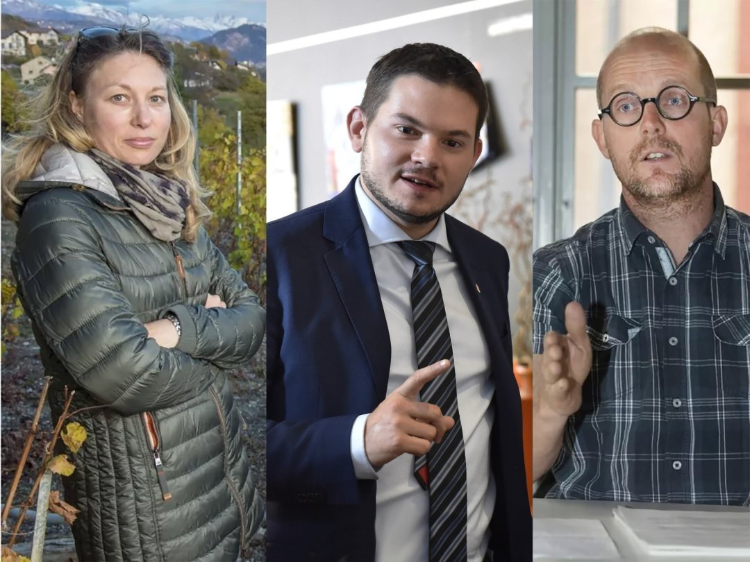 Sophie Sierro, Grégory Logean et Frédéric Carron pourraient œuvrer sous une même bannière.