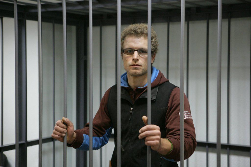 L'activiste suisse Marco Paolo Weber à la court du district de Leninsky en Russie, le 26 September 2013.