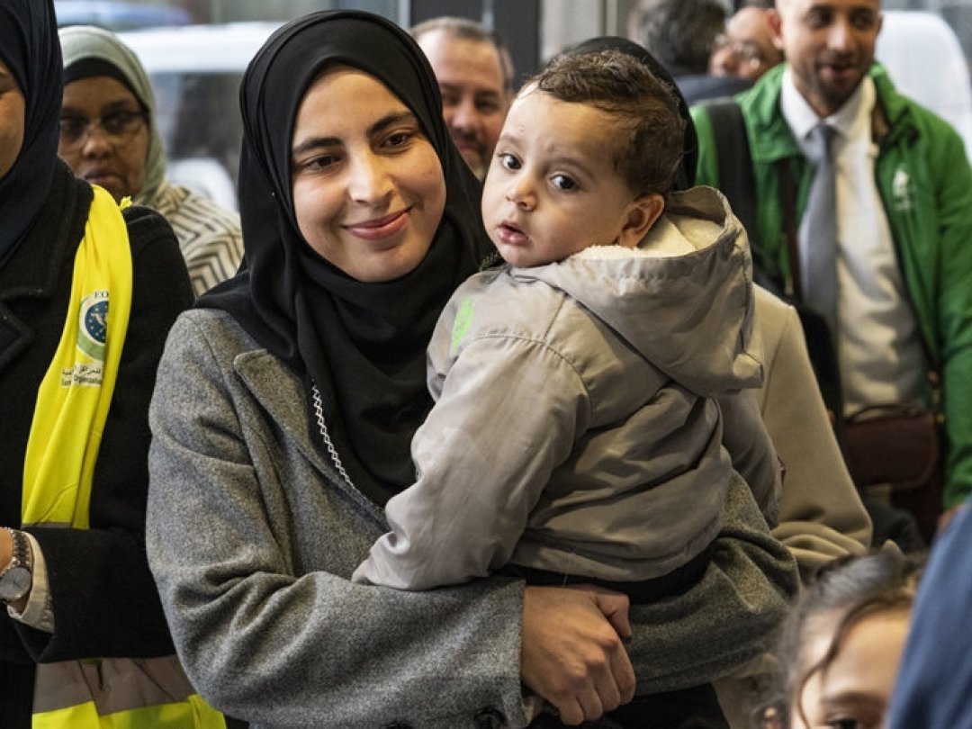 L'un des petits Palestiniens le 30 janvier à l'aéroport de Genève-Cointrin.