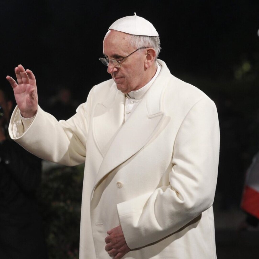 Le pape, lors d'une précédente édition du Chemin de croix.