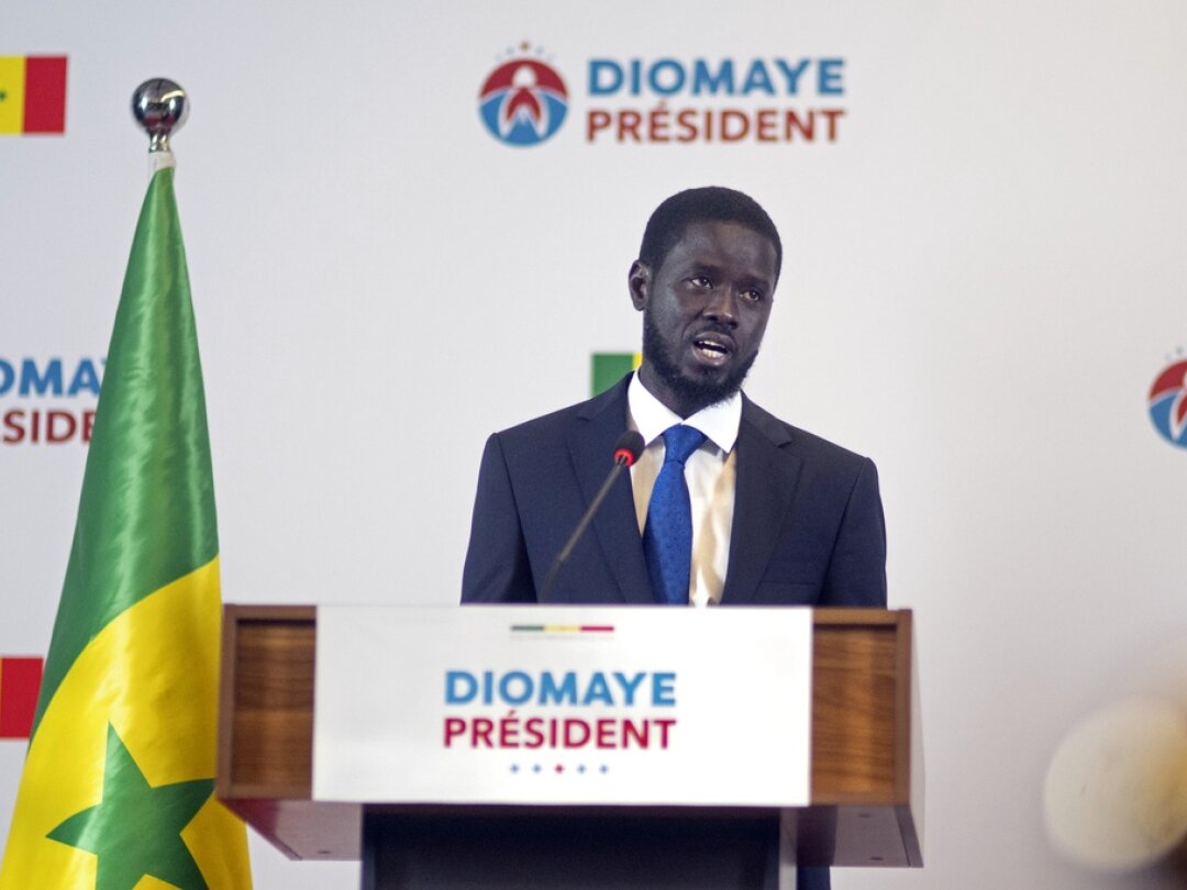 L'opposant sénégalais Bassirou Diomaye Faye l'a largement emporté avec 54,28% des voix (archives).