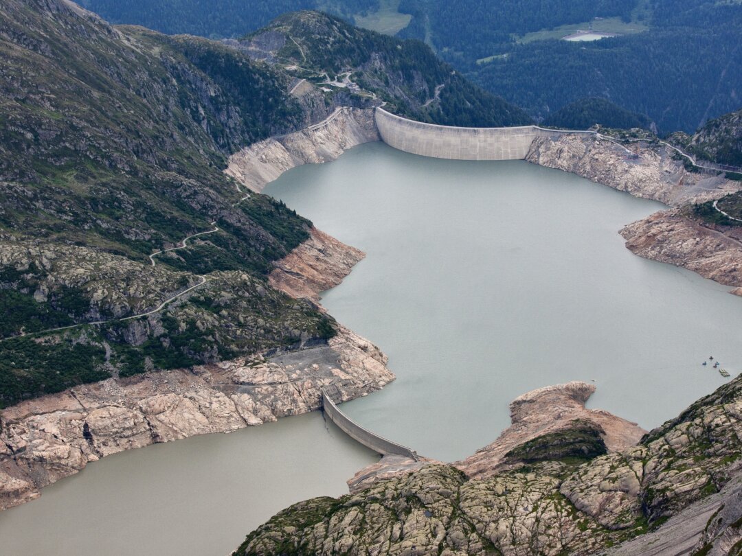 Le barrage de Barberine est aujourd’hui noyé dans le lac d’Emosson.