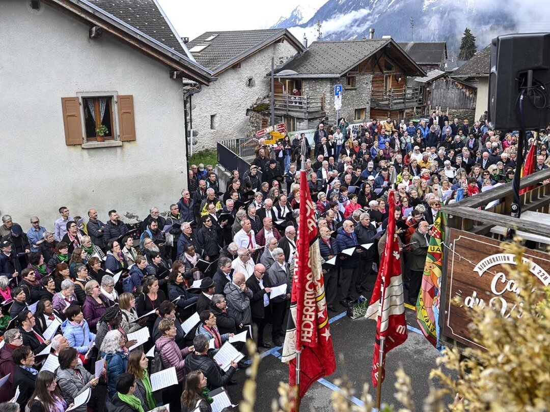 Le village du Levron a rassemblé 500 enfants vendredi, et 900 chanteurs entre samedi et dimanche à la Fête de chant du Bas-Valais.