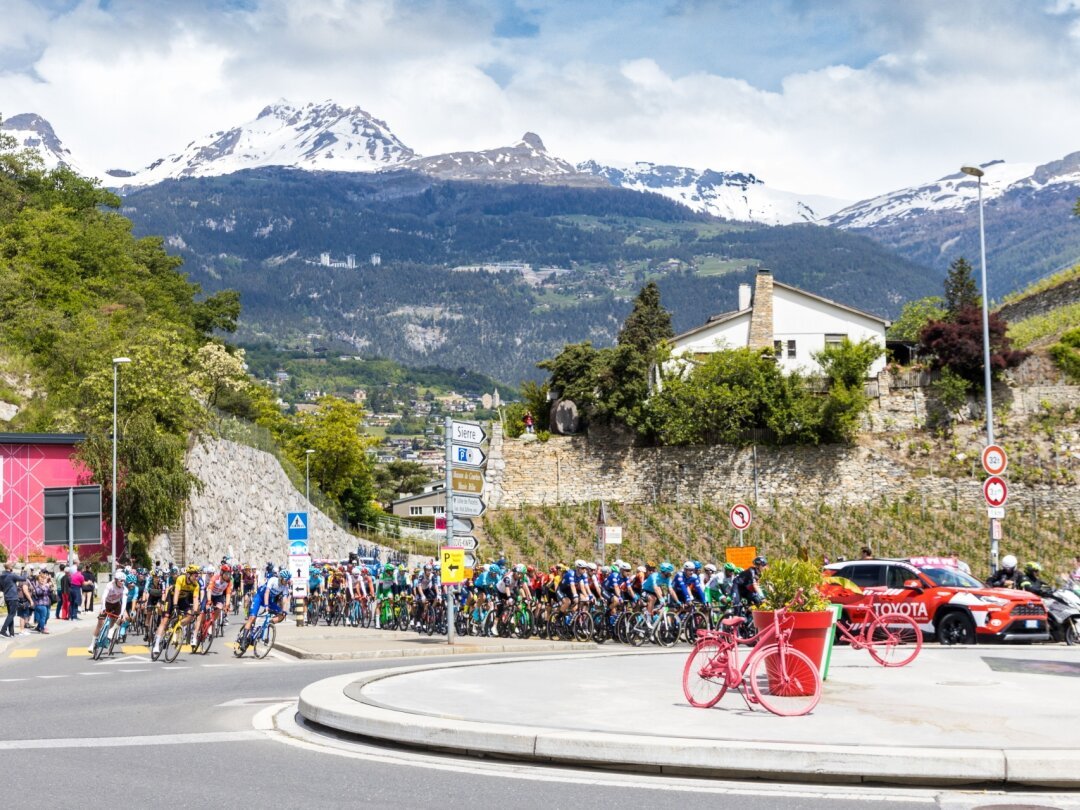 Le Giro était reparti de Sierre, au lendemain de l'arrivée à Crans-Montana.