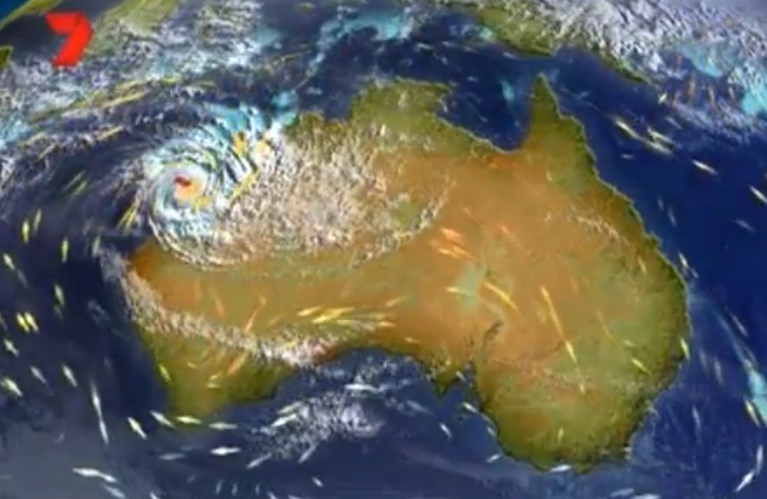 Le cyclone Christine devrait toucher la côte ouest australienne lundi. 