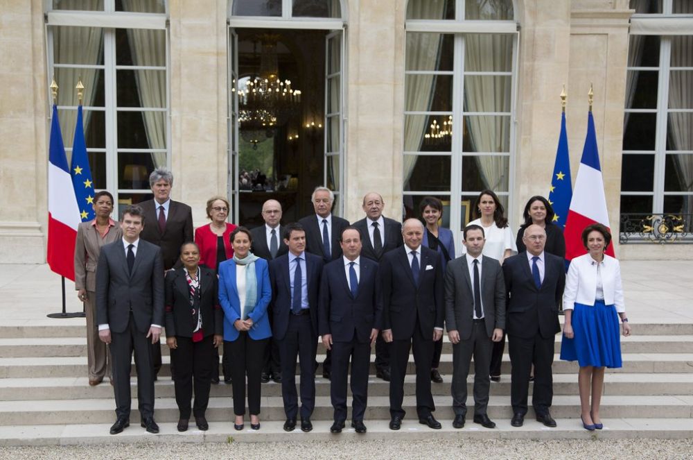 Traditionnelle photo des ministres français.