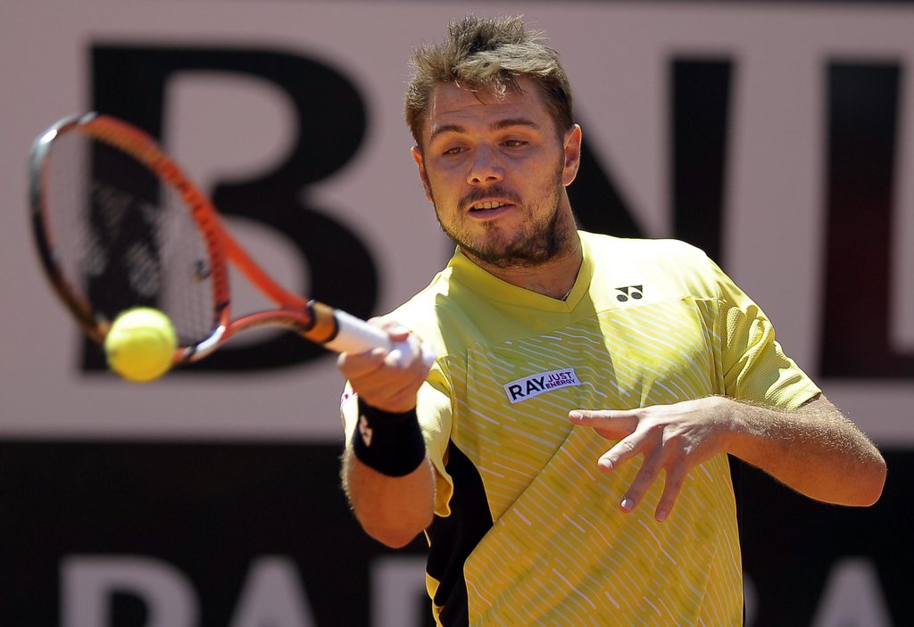 Stanislas Wawrinka a été sorti des internationaux d'Italie à Rome par l'Allemand Tommy Haas en 3 sets.