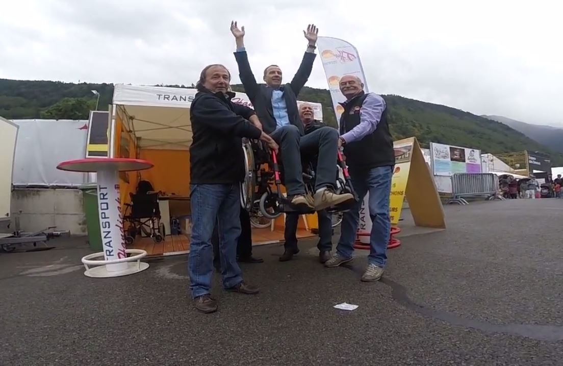 Christophe Bonvin a voulu mettre à l'honneur les bénévoles de Transport Handicap.