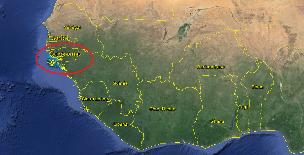 Le minibus circulait dans le nord de la Guinée-Bissau.