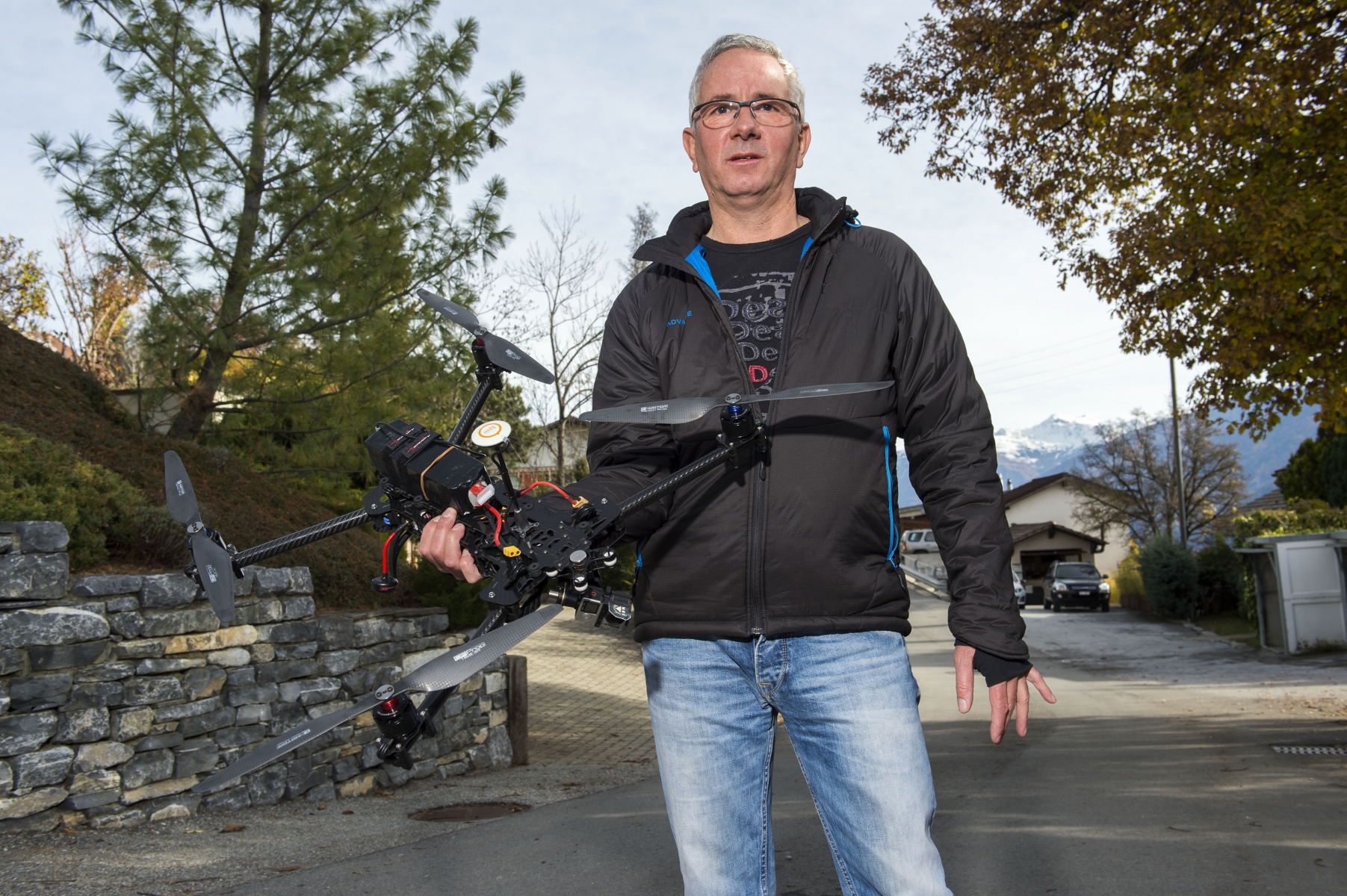 Eric Guyomard et son drone.