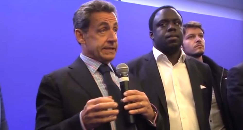 Stéphane Tiki aux côtés de Nicolas Sarkozy.