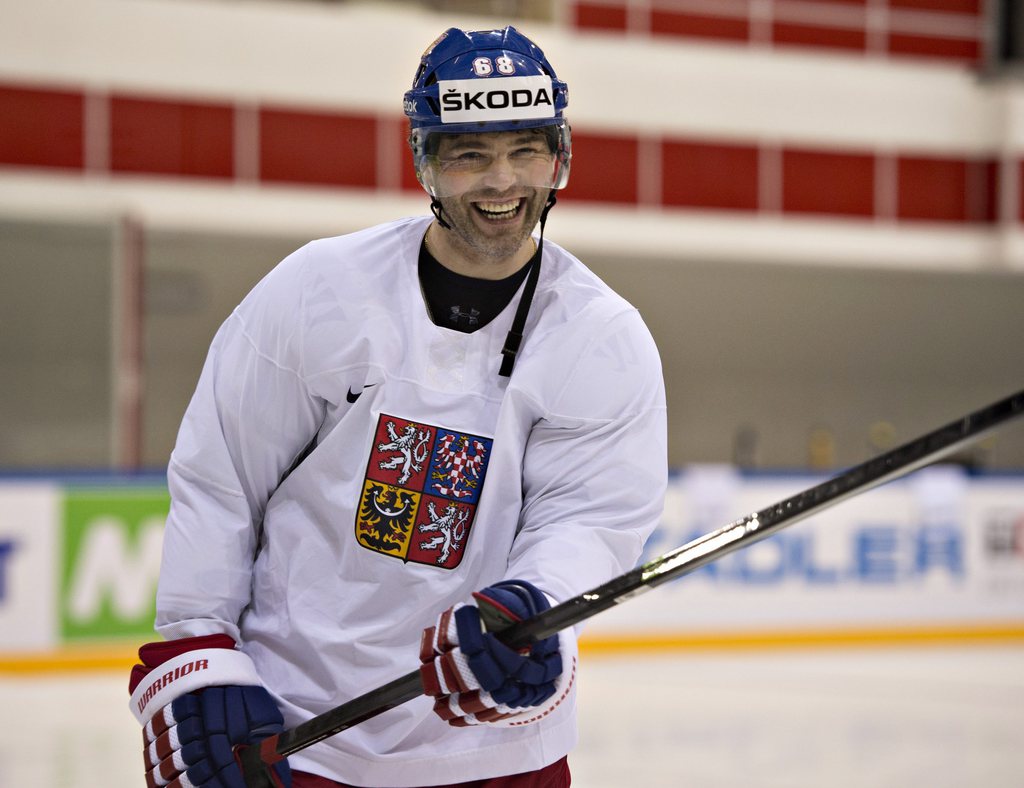 Jaromir Jagr dispute a inscrit un doublé historique ce dimanche avec les Panthers.