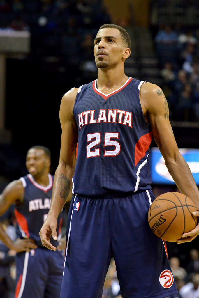 IFLE - In this Oct. 11, 2014, file photo, Atlanta Hawks guard Thabo Sefolosha (25) plays during a preseason NBA basketball game in Memphis, Tenn.  Authorities say Indiana Pacers forward Chris Copeland, his wife and another woman were stabbed outside a Manhattan nightclub after an argument. Police say the victims were hospitalized Wednesday, April 8, 2015, with minor injuries. Police say Atlanta Hawks players Pero Antic and Thabo Sefolosha were arrested and released for obstructing the crime scene. (AP Photo/Brandon Dill, File)