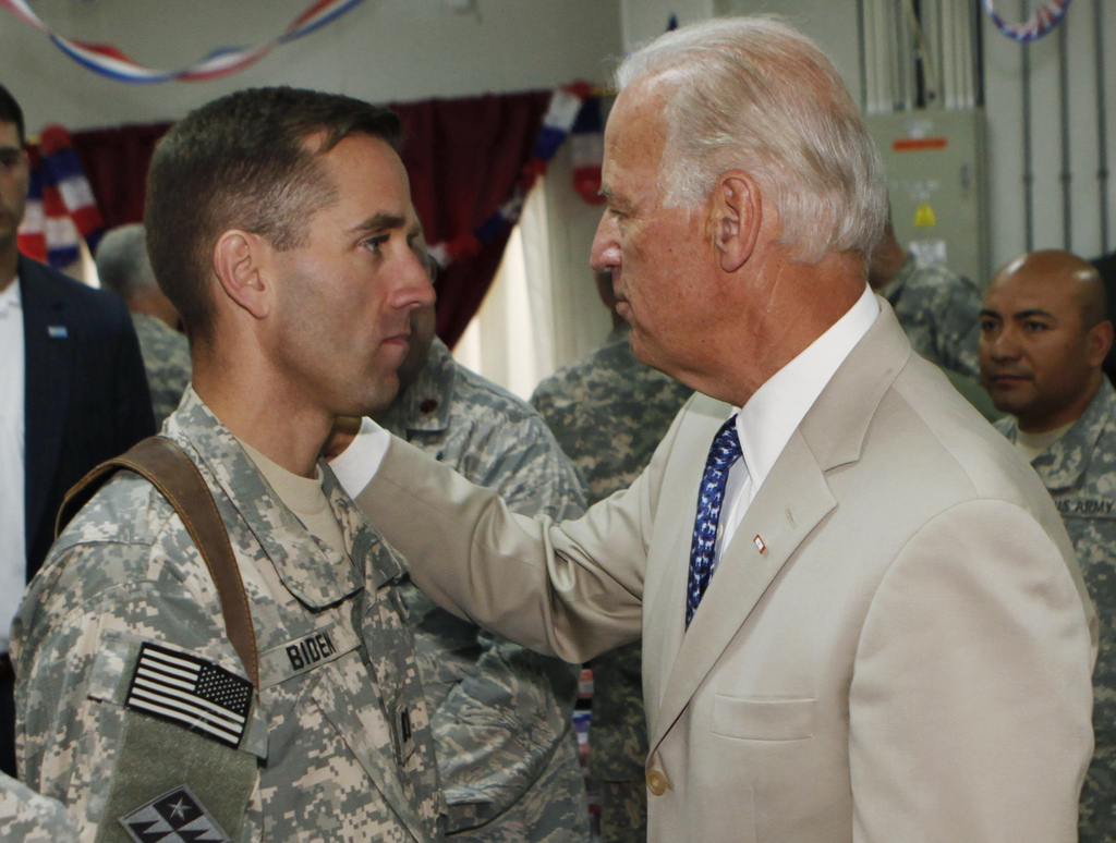 Beau et Joe Biden, au retour d'Irak du premier. 