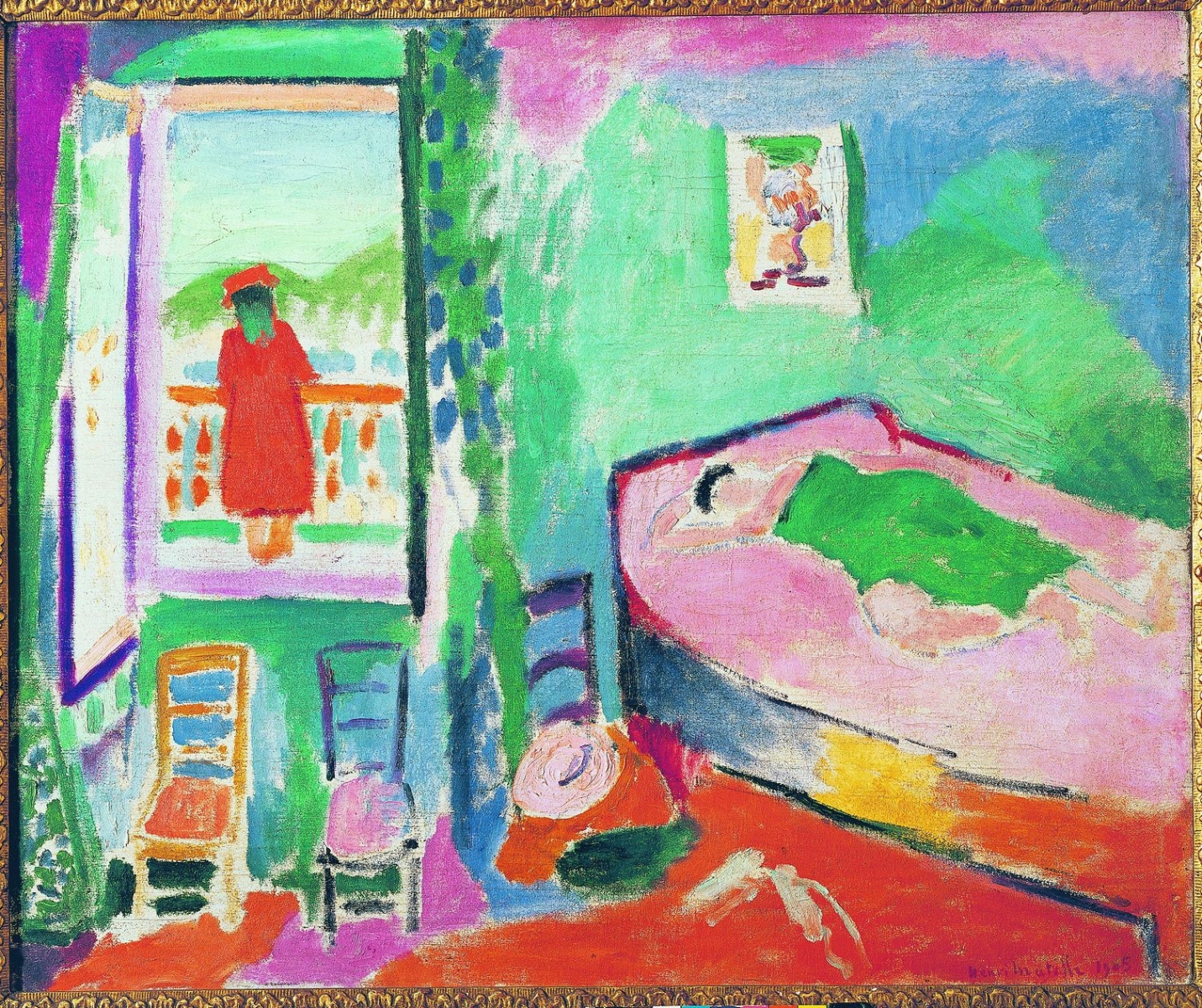 Henri Matisse, Inte&#769;rieur a&#768; Collioure (La Sieste), 1905, Huile sur toile, 60 x 73 cm. 