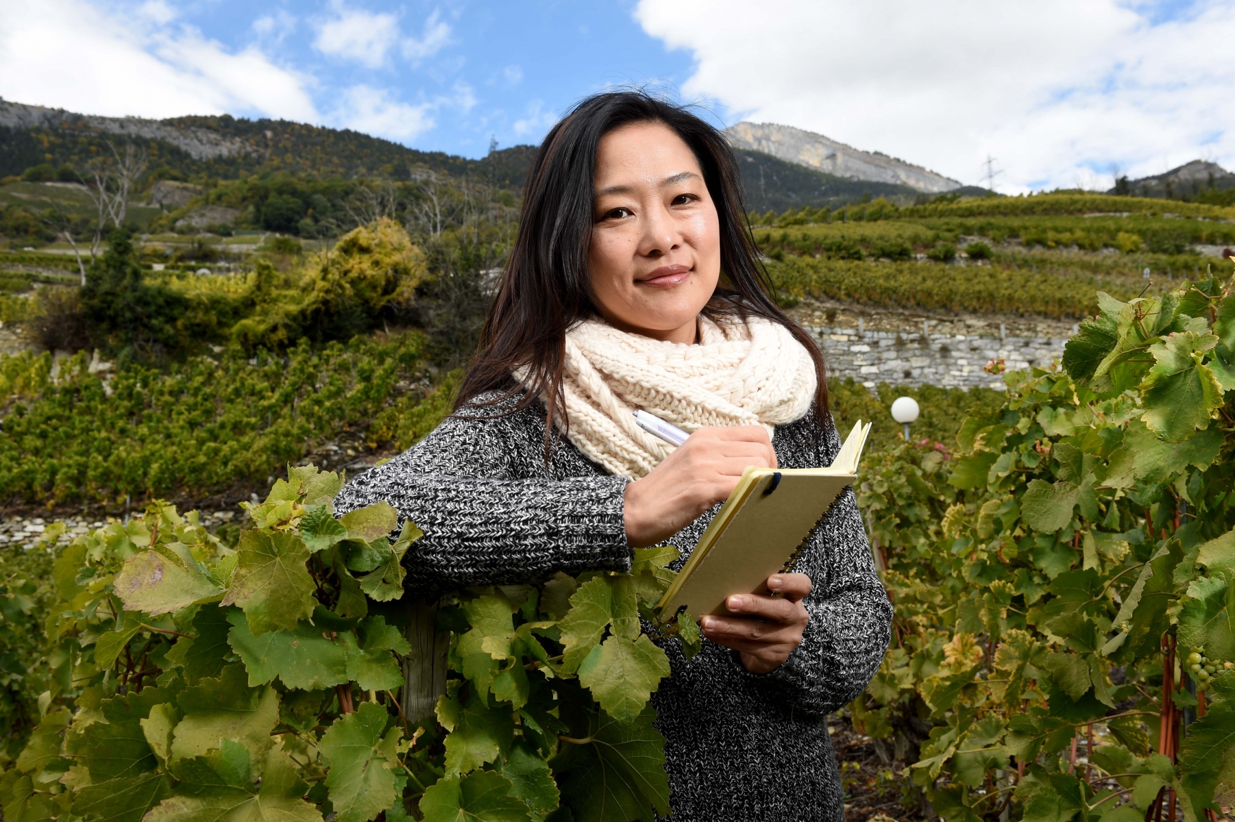 Yuko Hiroi a été séduite par le vignoble valaisan et ses nectars.