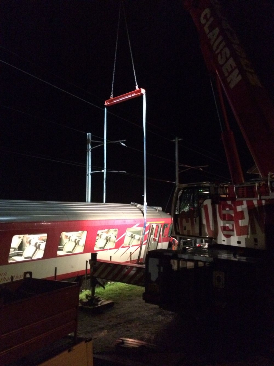 Le train a pu rapidement être remis sur les rails.