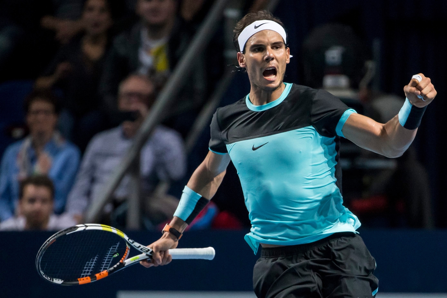 Rafael Nadal a battu Richard Gasquet en deux sets et s'est qualifié pour la finale du Swiss Indoors ce dimanche.